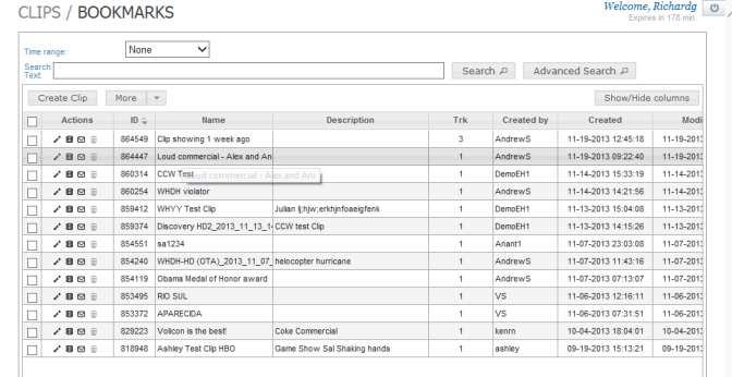 Figure: Highlighting a Clip